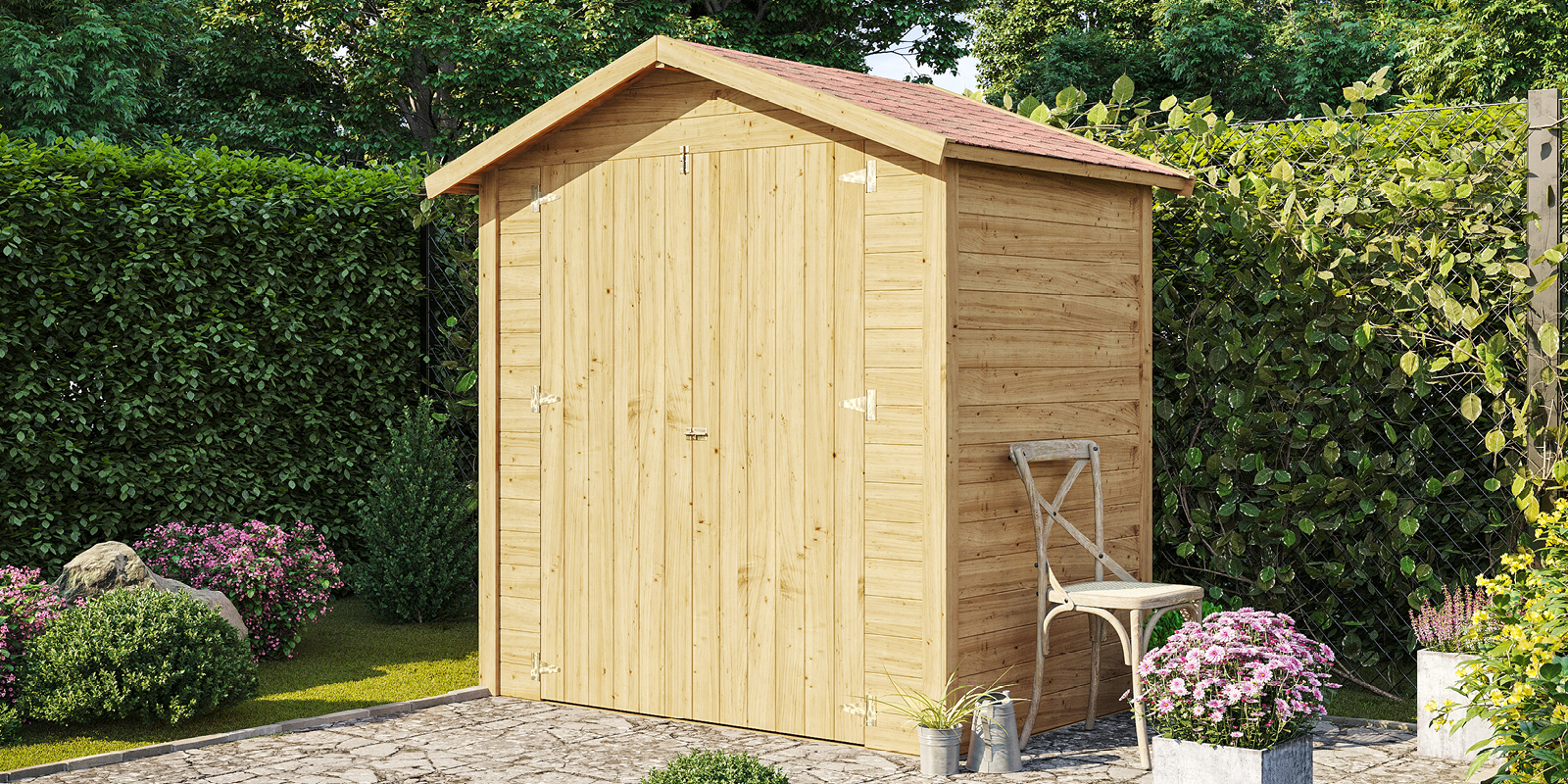 Gartenhäuser mit 14 - 19mm Wandstärke
