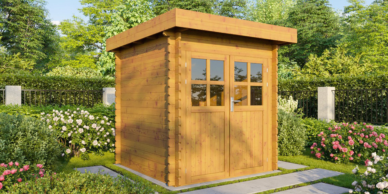 Gartenhäuser mit 14 - 19mm Wandstärke