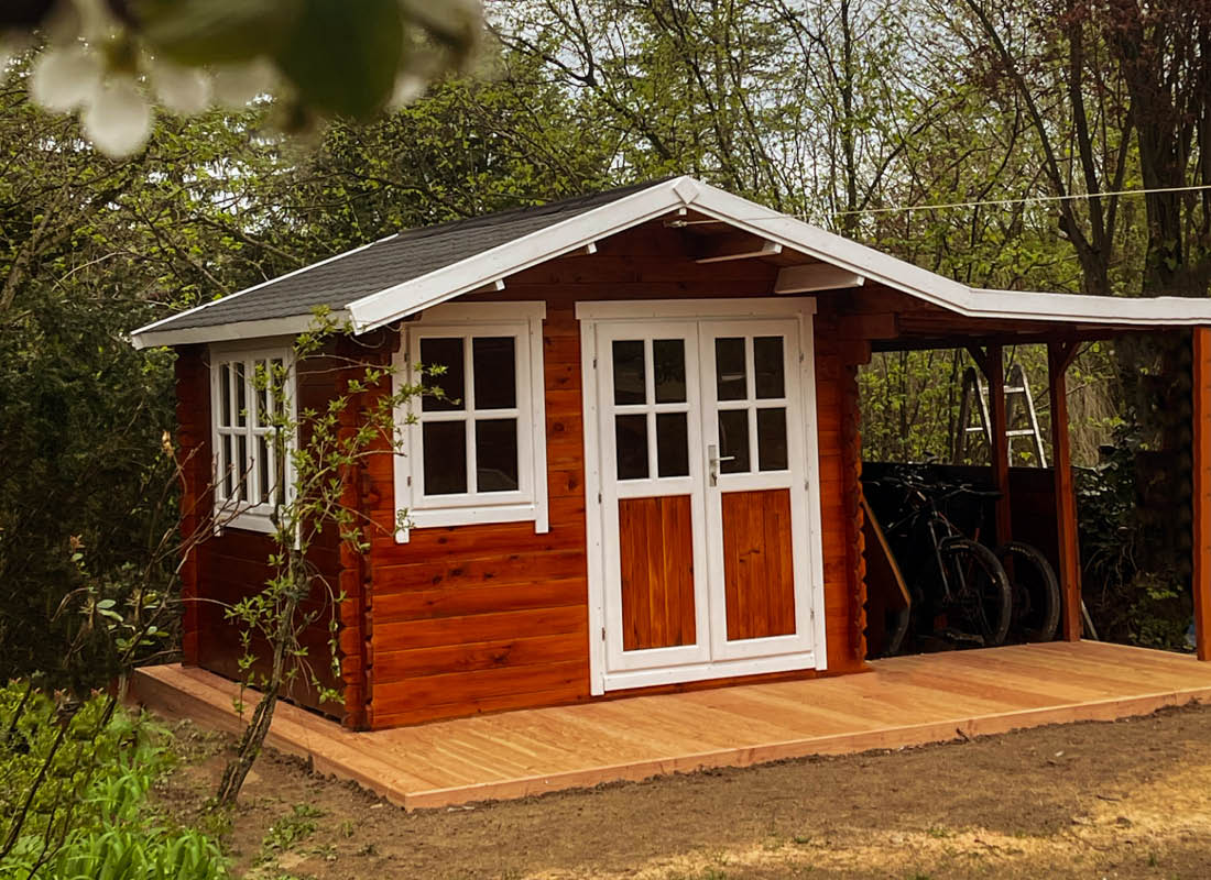 Gartenhäuser mit 14 - 19mm Wandstärke