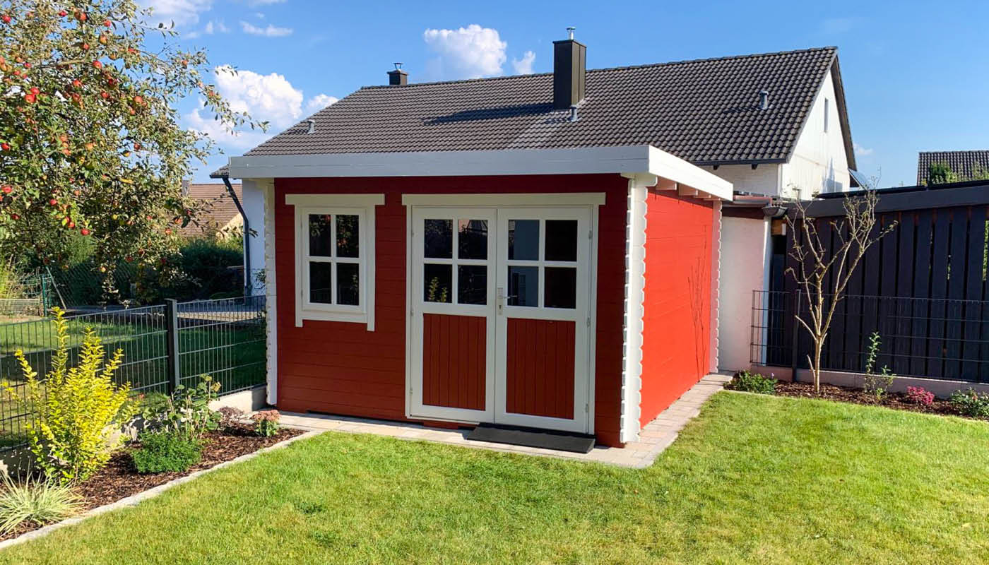 Gartenhäuser mit 14 - 19mm Wandstärke