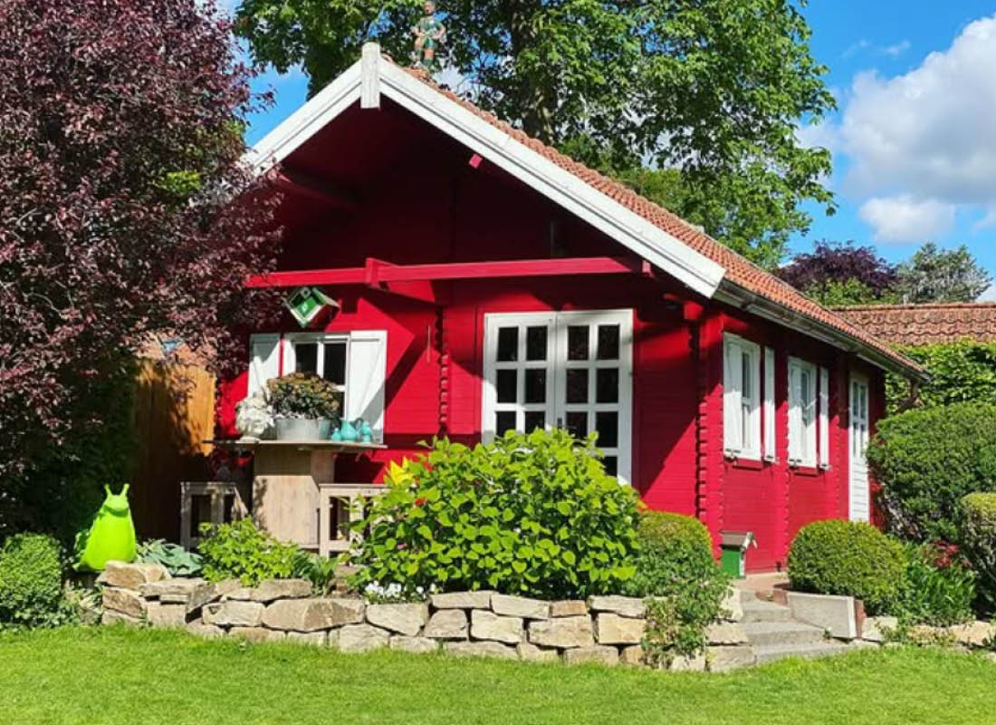 Gartenhäuser mit 14 - 19mm Wandstärke