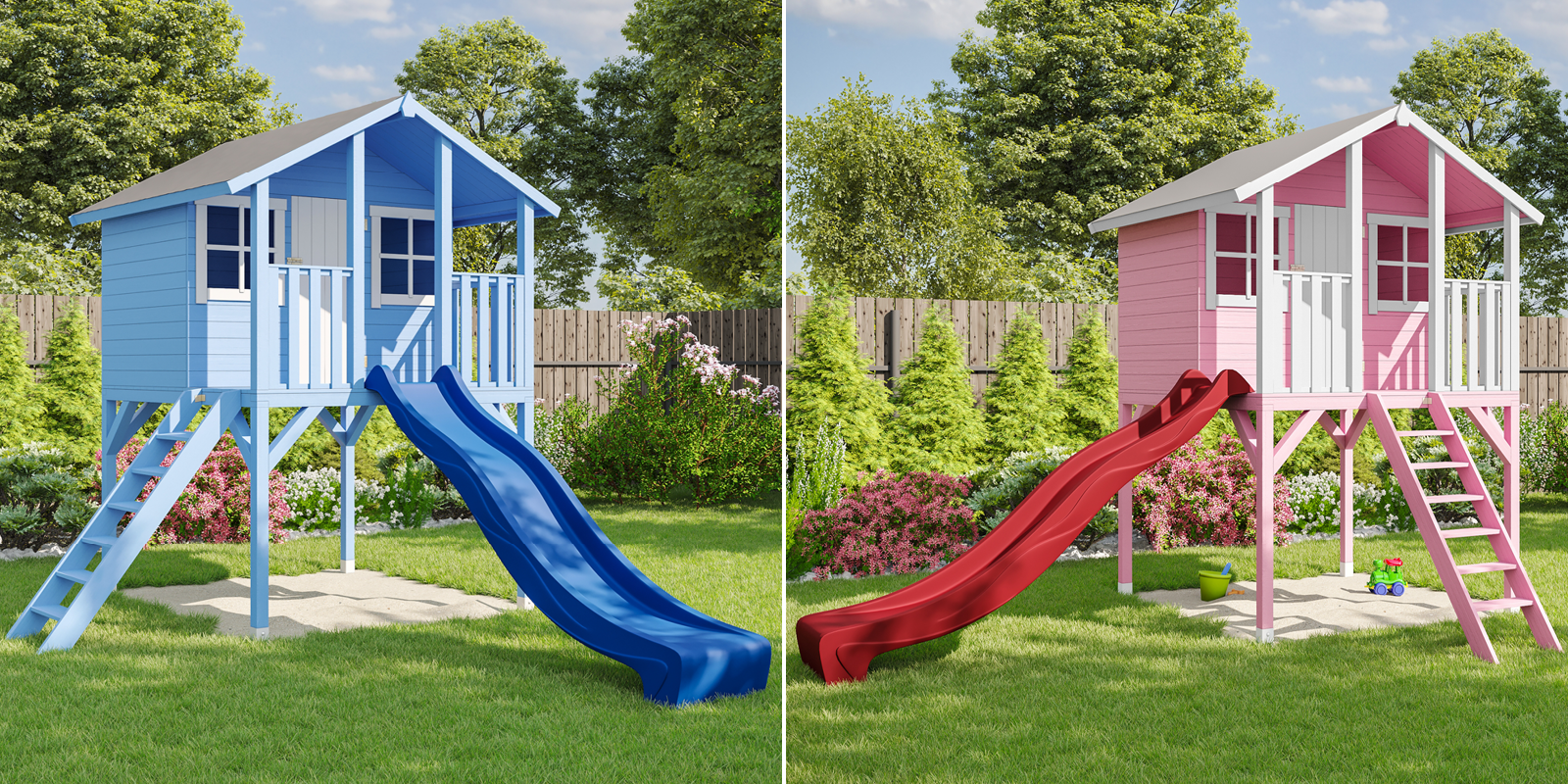 Gartenhäuser mit 14 - 19mm Wandstärke