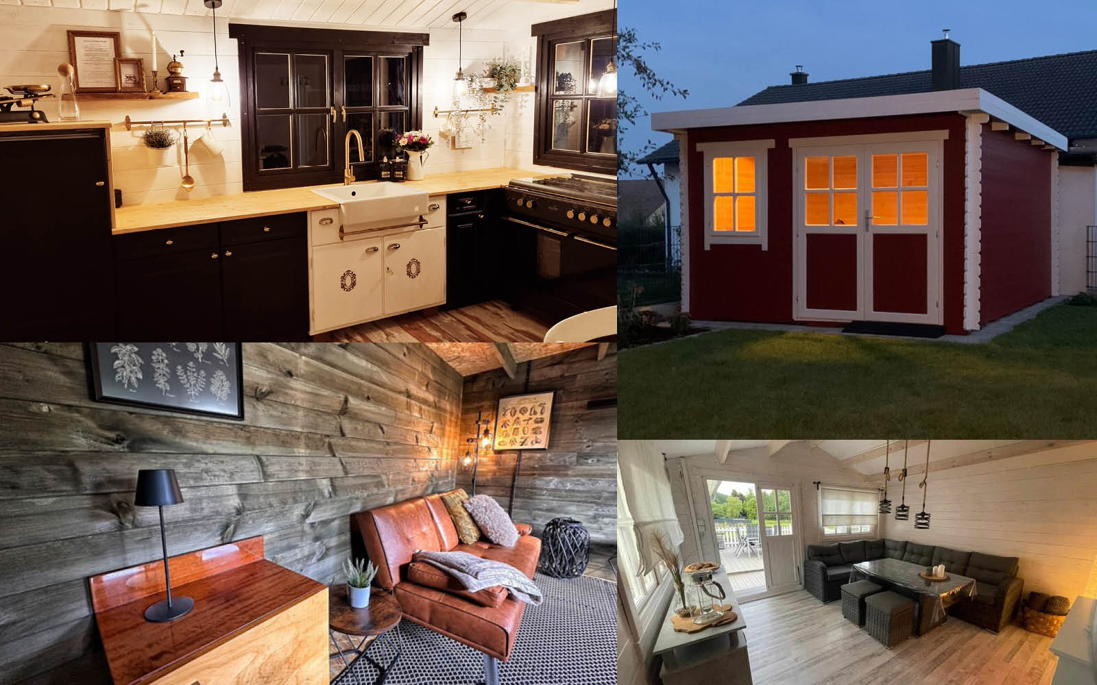 Gartenhäuser mit 14 - 19mm Wandstärke