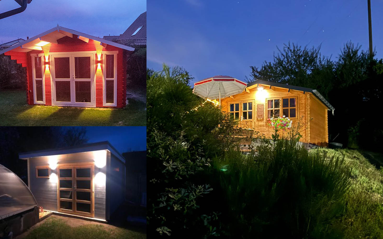 Gartenhäuser mit 14 - 19mm Wandstärke