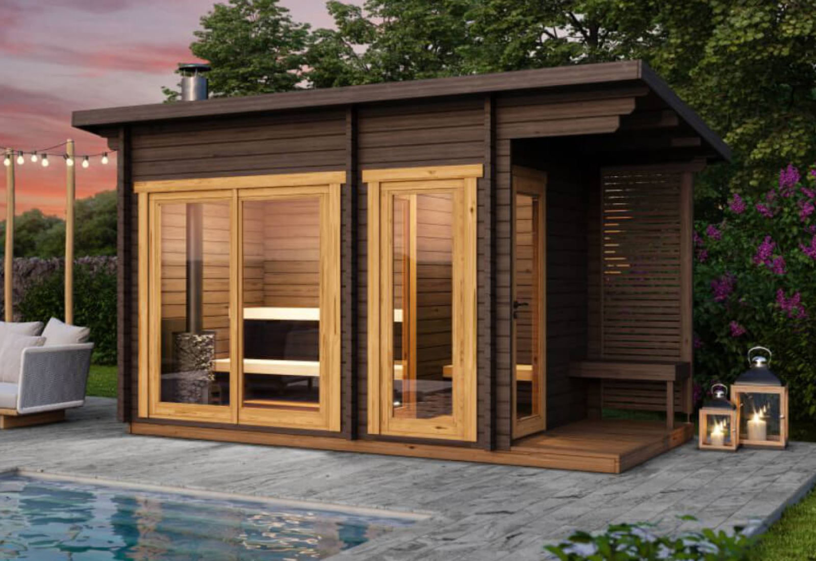 Gartenhäuser mit 14 - 19mm Wandstärke