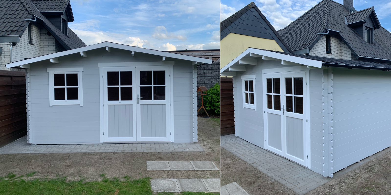 Gartenhäuser mit 14 - 19mm Wandstärke