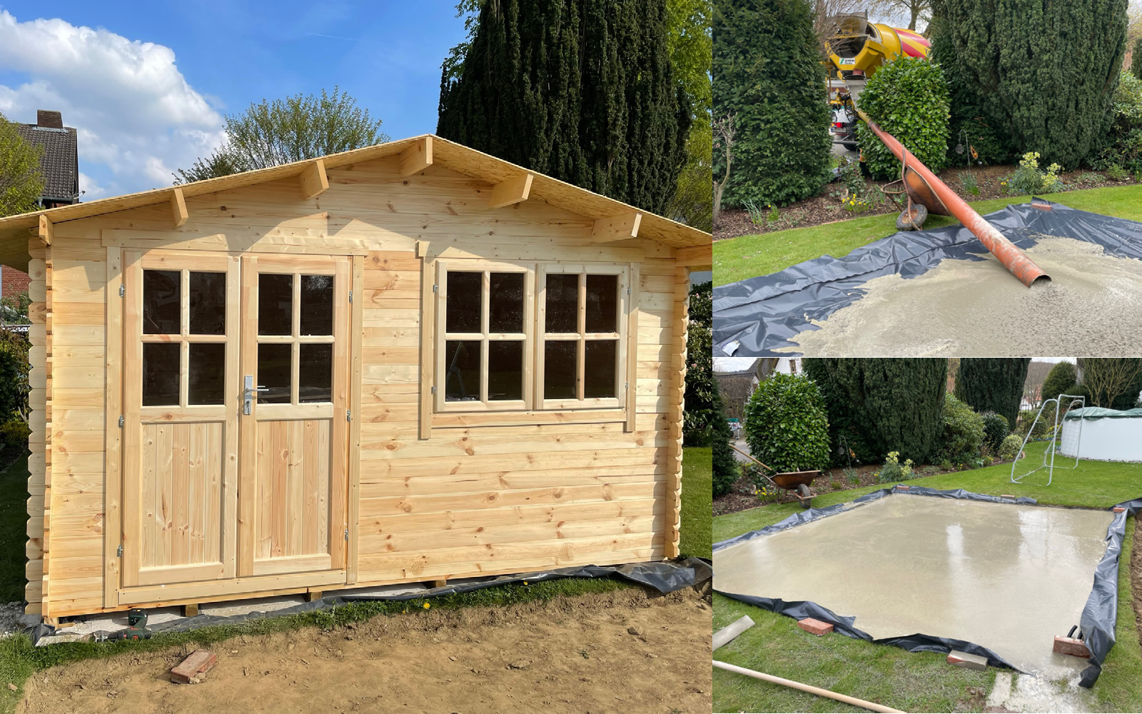 Gartenhäuser mit 14 - 19mm Wandstärke