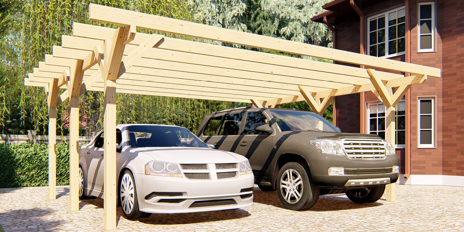 Gartenhäuser mit 14 - 19mm Wandstärke