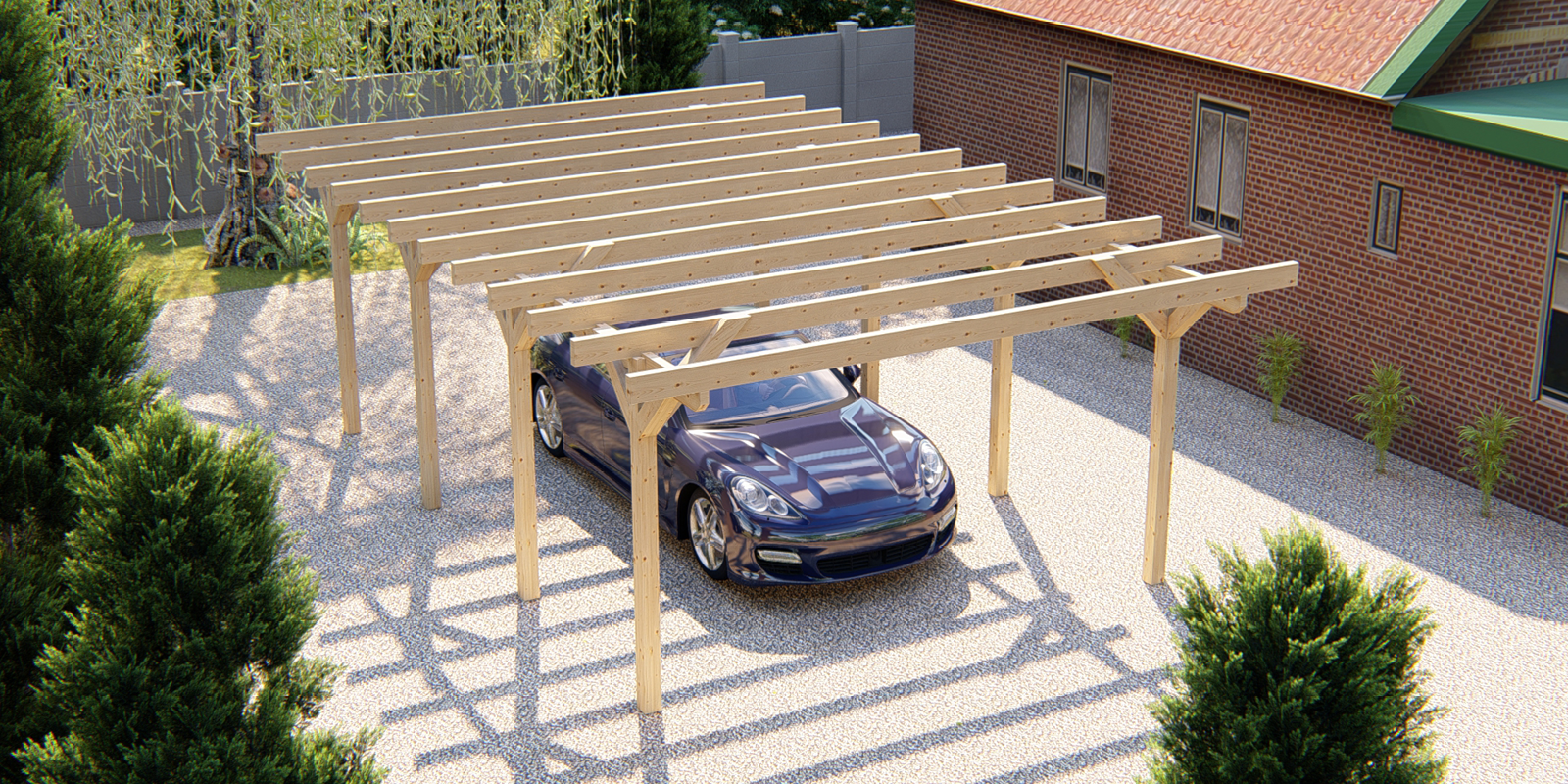 Gartenhäuser mit 14 - 19mm Wandstärke