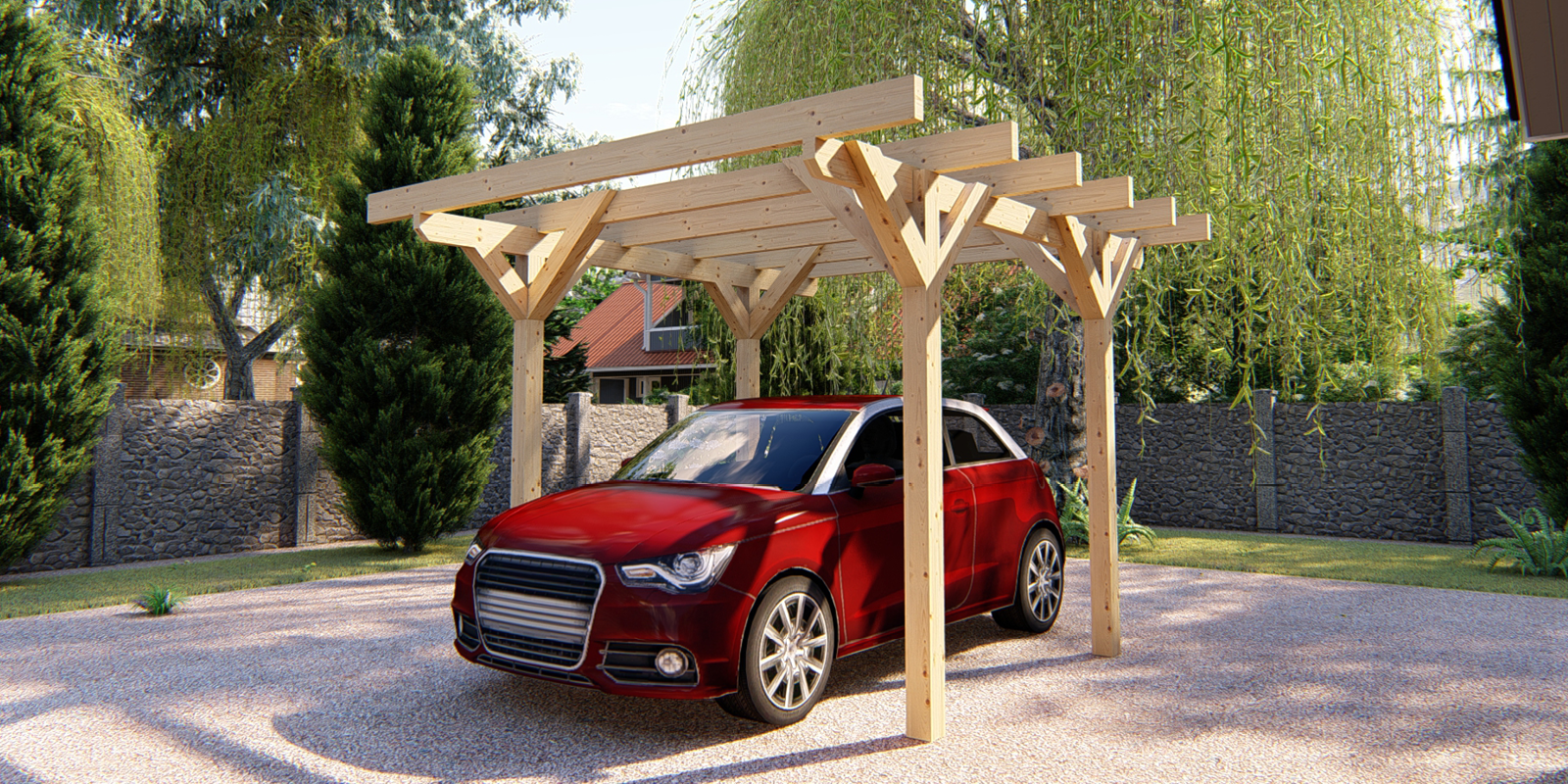 Gartenhäuser mit 14 - 19mm Wandstärke