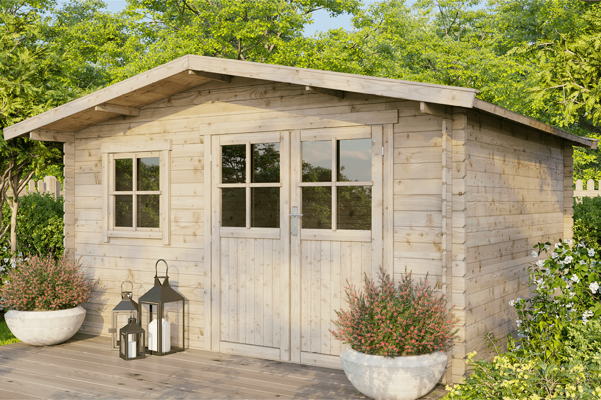 Gartenhäuser mit 14 - 19mm Wandstärke