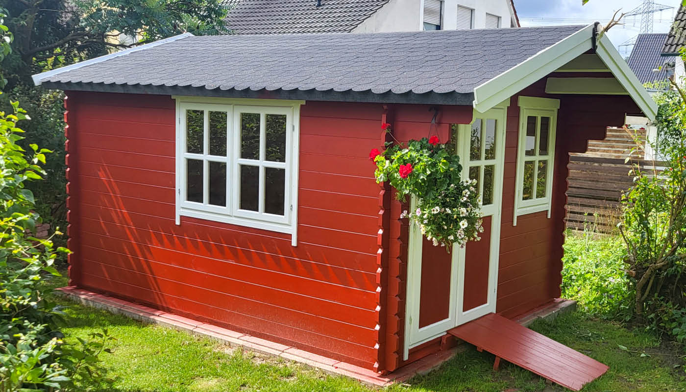 Gartenhäuser mit 14 - 19mm Wandstärke