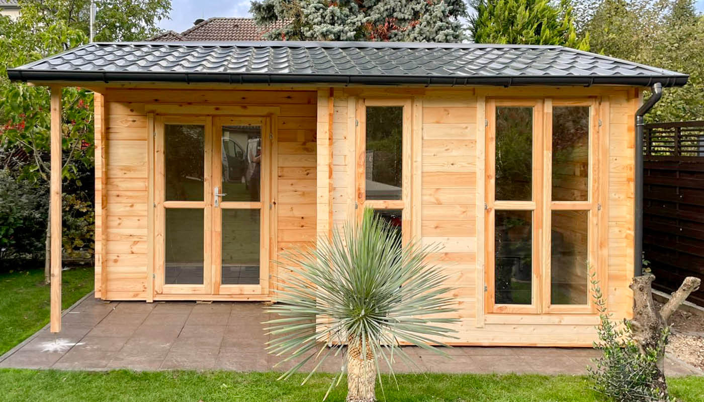Gartenhäuser mit 14 - 19mm Wandstärke