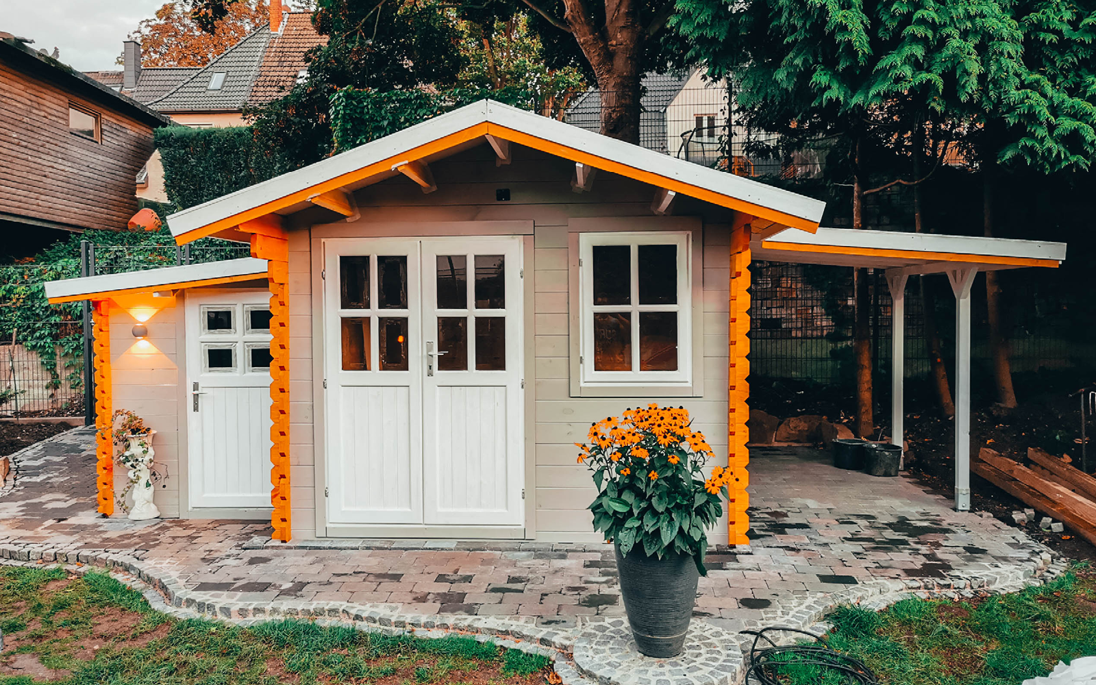Gartenhäuser mit 14 - 19mm Wandstärke