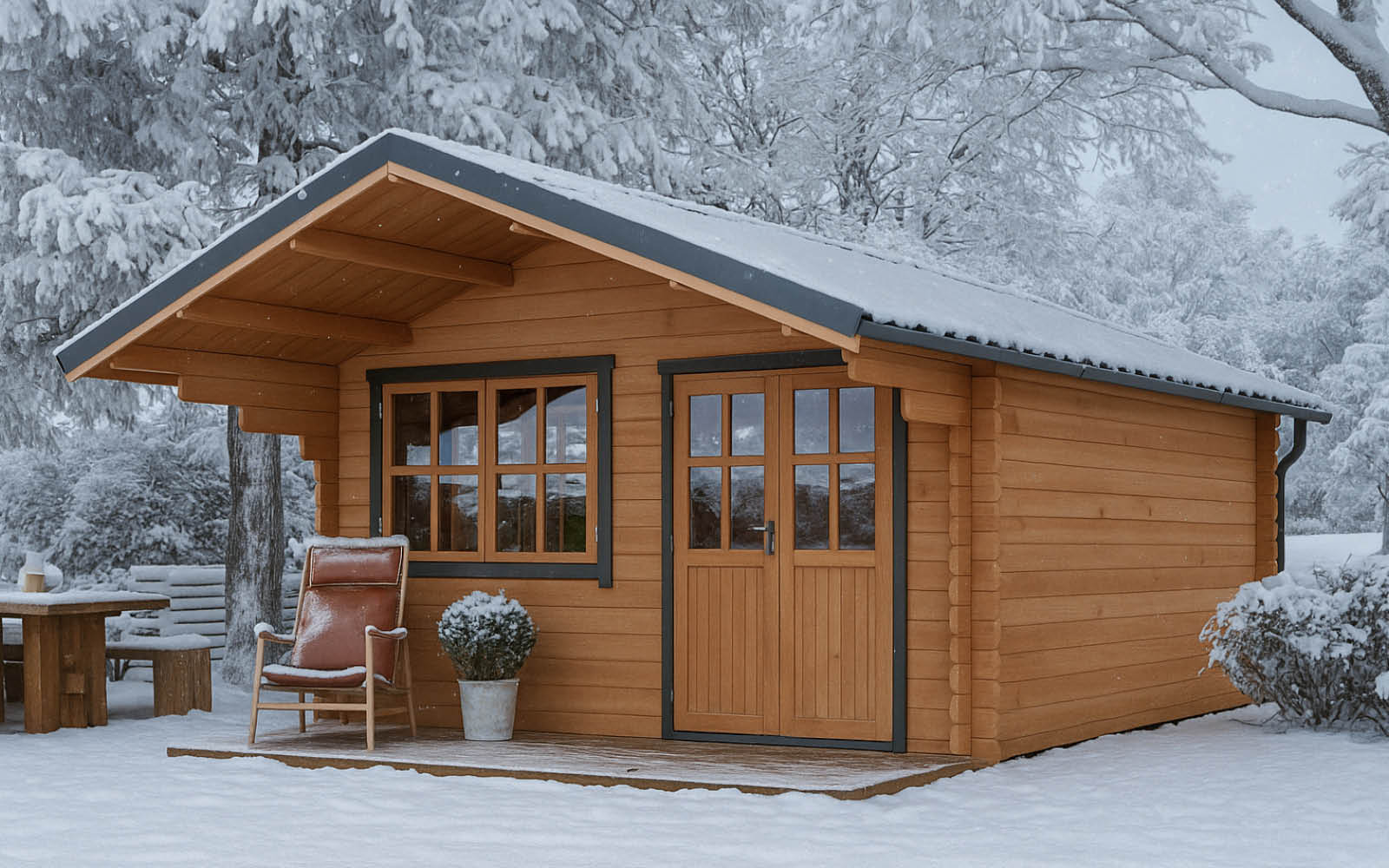 Gartenhäuser mit 14 - 19mm Wandstärke