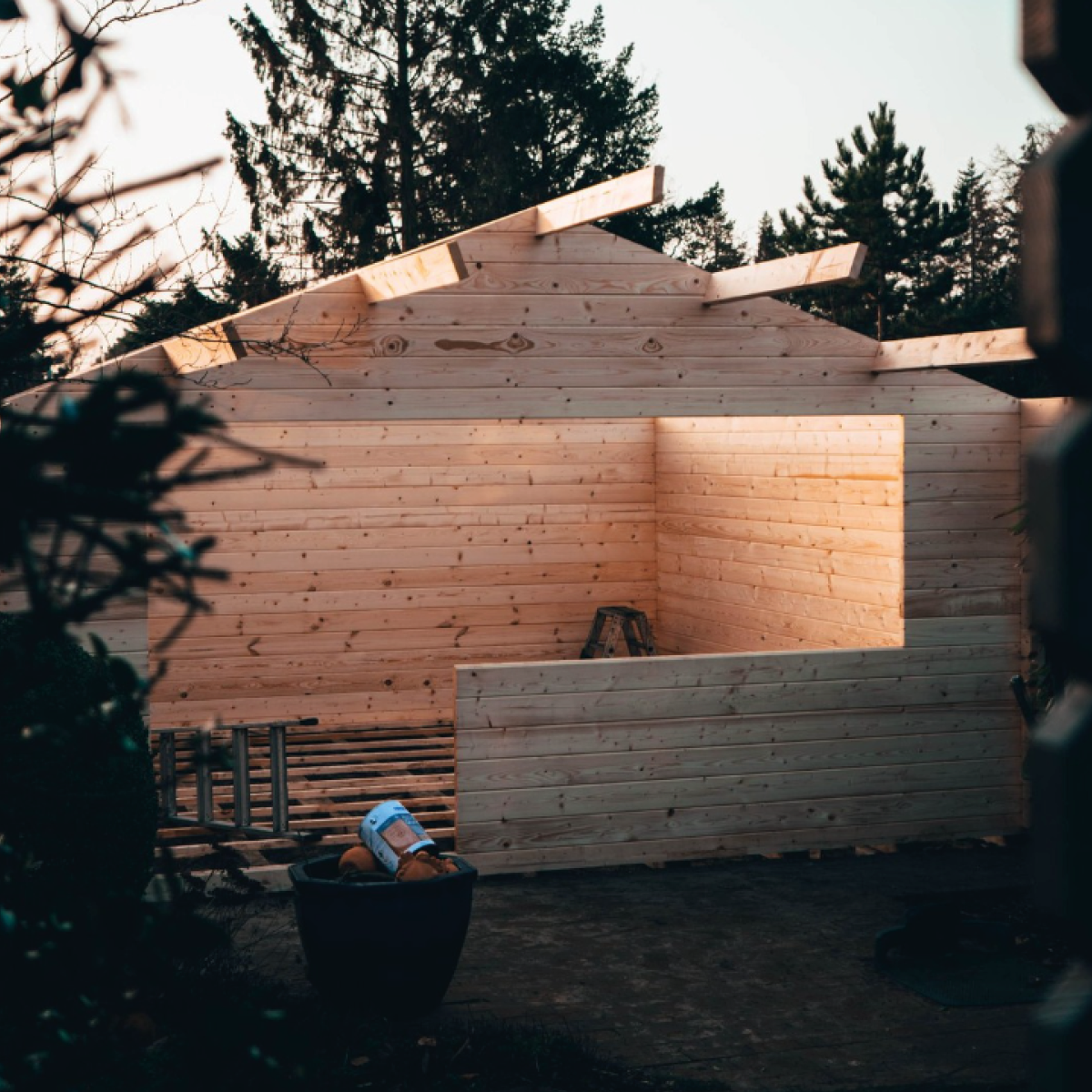 Gartenhäuser mit 14 - 19mm Wandstärke