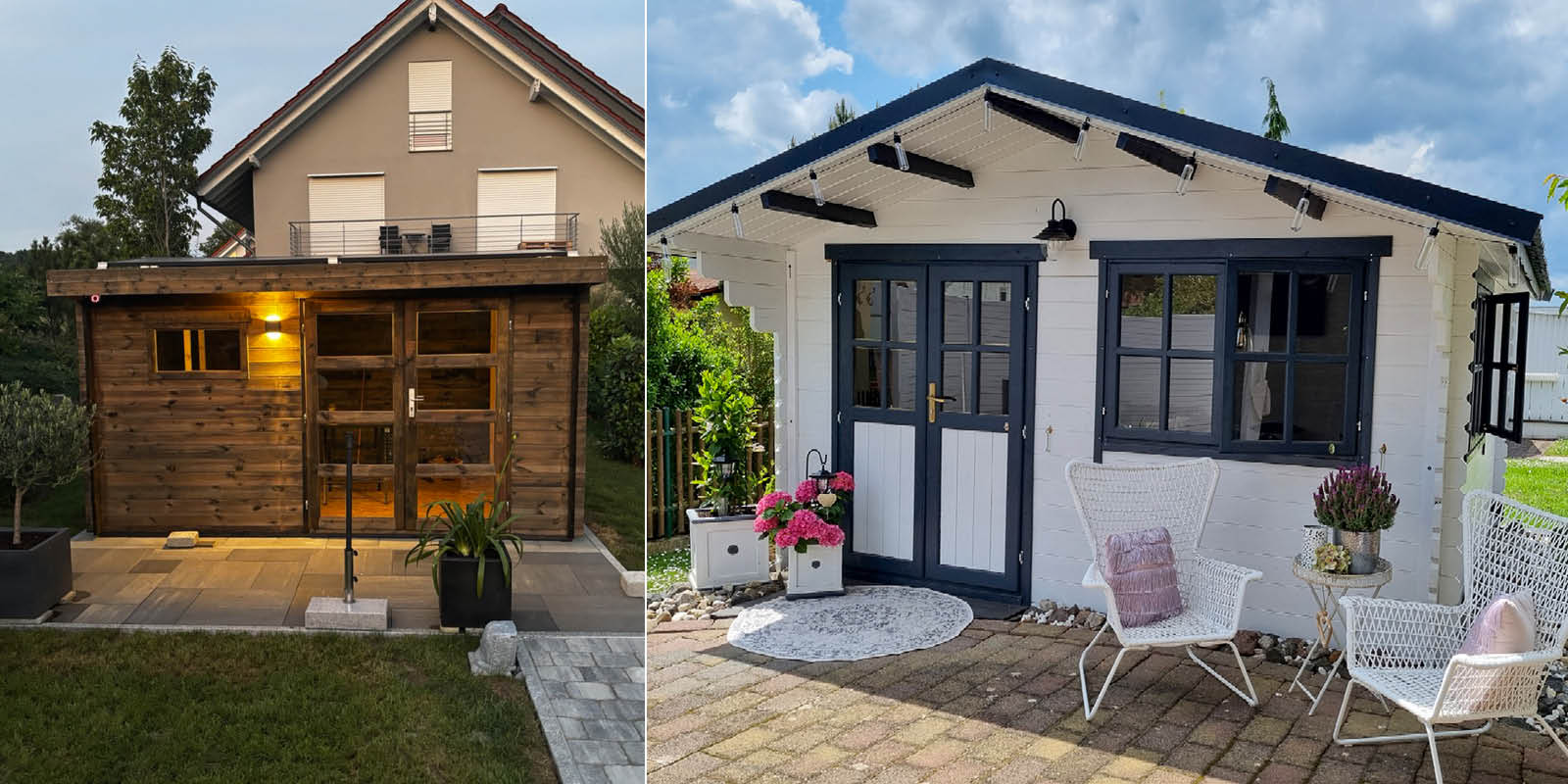 Gartenhäuser mit 14 - 19mm Wandstärke