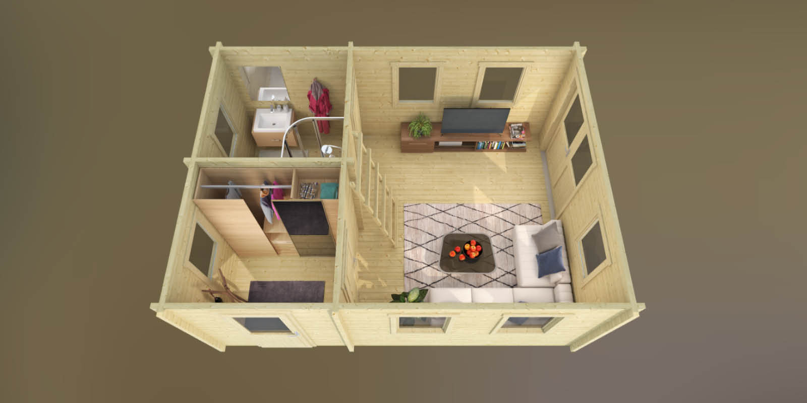 Gartenhäuser mit 14 - 19mm Wandstärke