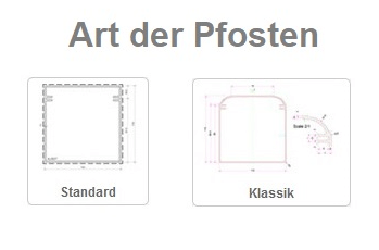 Terrassendach Pfostenart