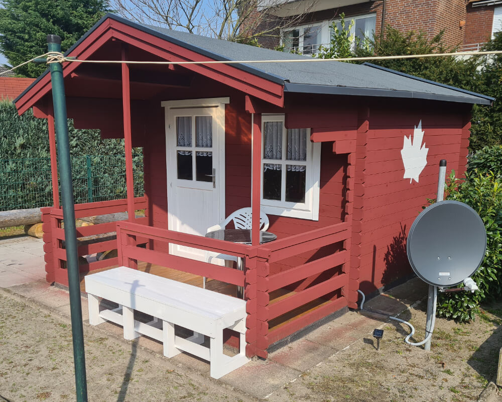 Gartenhaus Kanada 300 x 300 cm mit 136 cm Terrasse