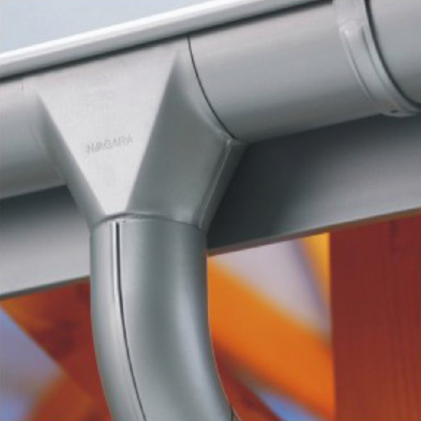 Niagara polyurethaan dakgoot 5 m, pakket voor één dakzijde