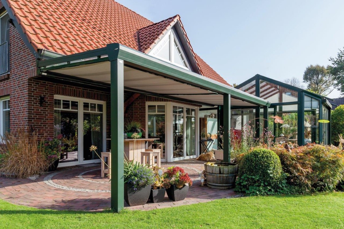 Unique Nature Terrassenüberdachung 618x303cm - Aluminium Mit Hohlkammerplatten - Grau