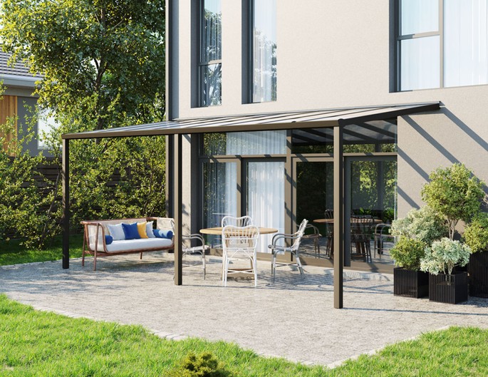 600 x 300 cm Aluminium Terrassenüberdachung 