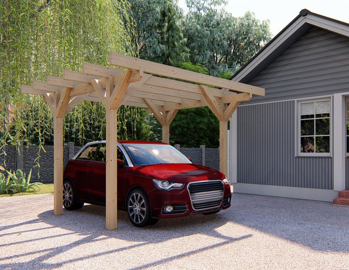 KVH Carport Holzbausatz 350x400 cm