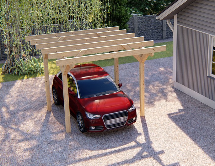 KVH Carport Holzbausatz 400x350 cm