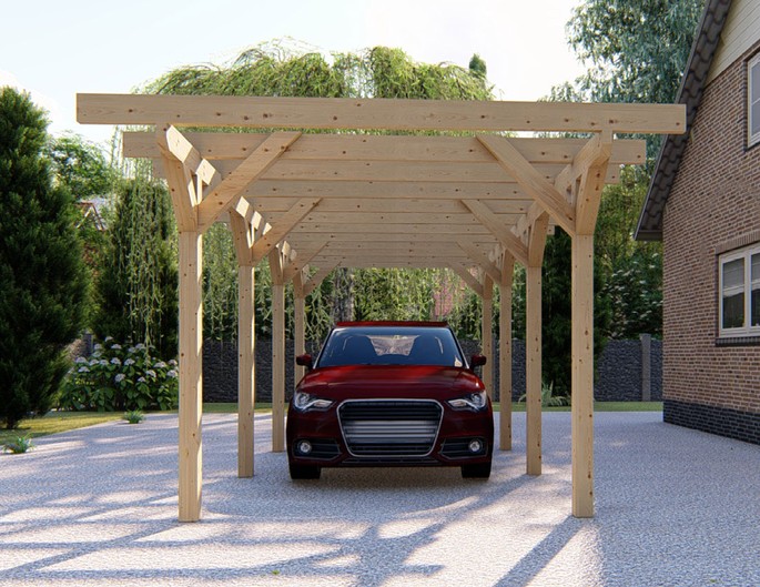 KVH Carport Holzbausatz 400x700 cm