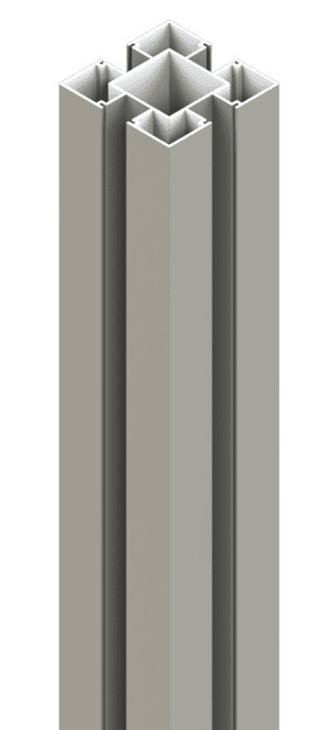 Osmo Aluminiumpfosten Typ B Grau 9 x 9 x 100 cm