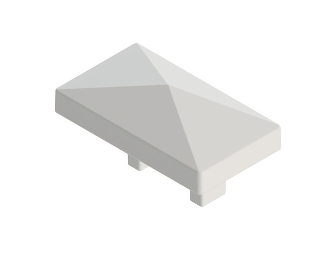 Osmo Pfostenkappe Wandanschlusspfosten Silber 7,6 x 4,3 x 2 cm