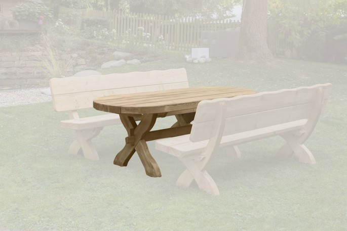 Emsland tuintafel in drie verschillende lengtes