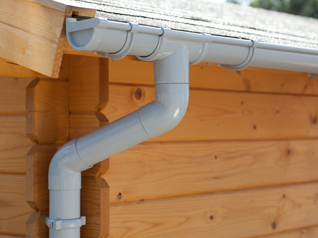 Dachrinnenset GD 16 525cm für Gartenhaus Satteldächer in grau