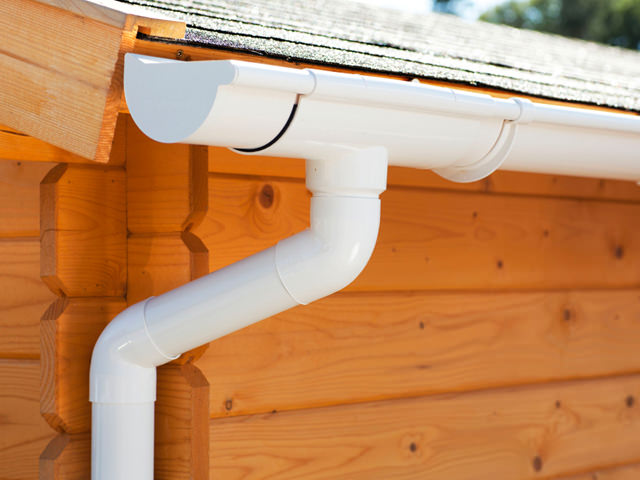 Dachrinnenset GD 16 700cm für Gartenhaus Satteldächer in weiß