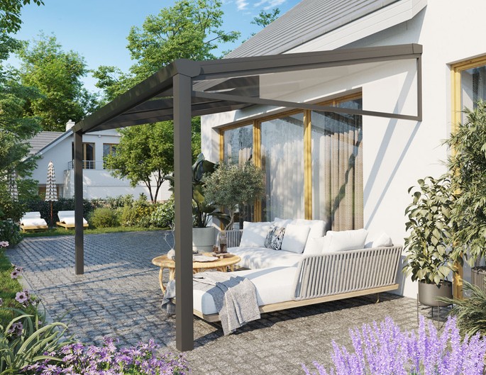 Keilfenster für Terrassenüberdachung mit 8mm VSG