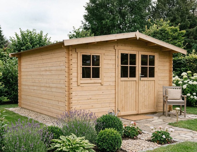 Tuinhuis/blokhut Verona 400 × 400 cm