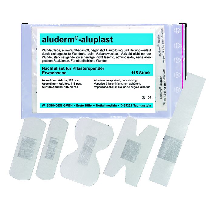 Söhngen Nachfüllset für Pflasterspender aluderm komplett mit 115 Pflaster