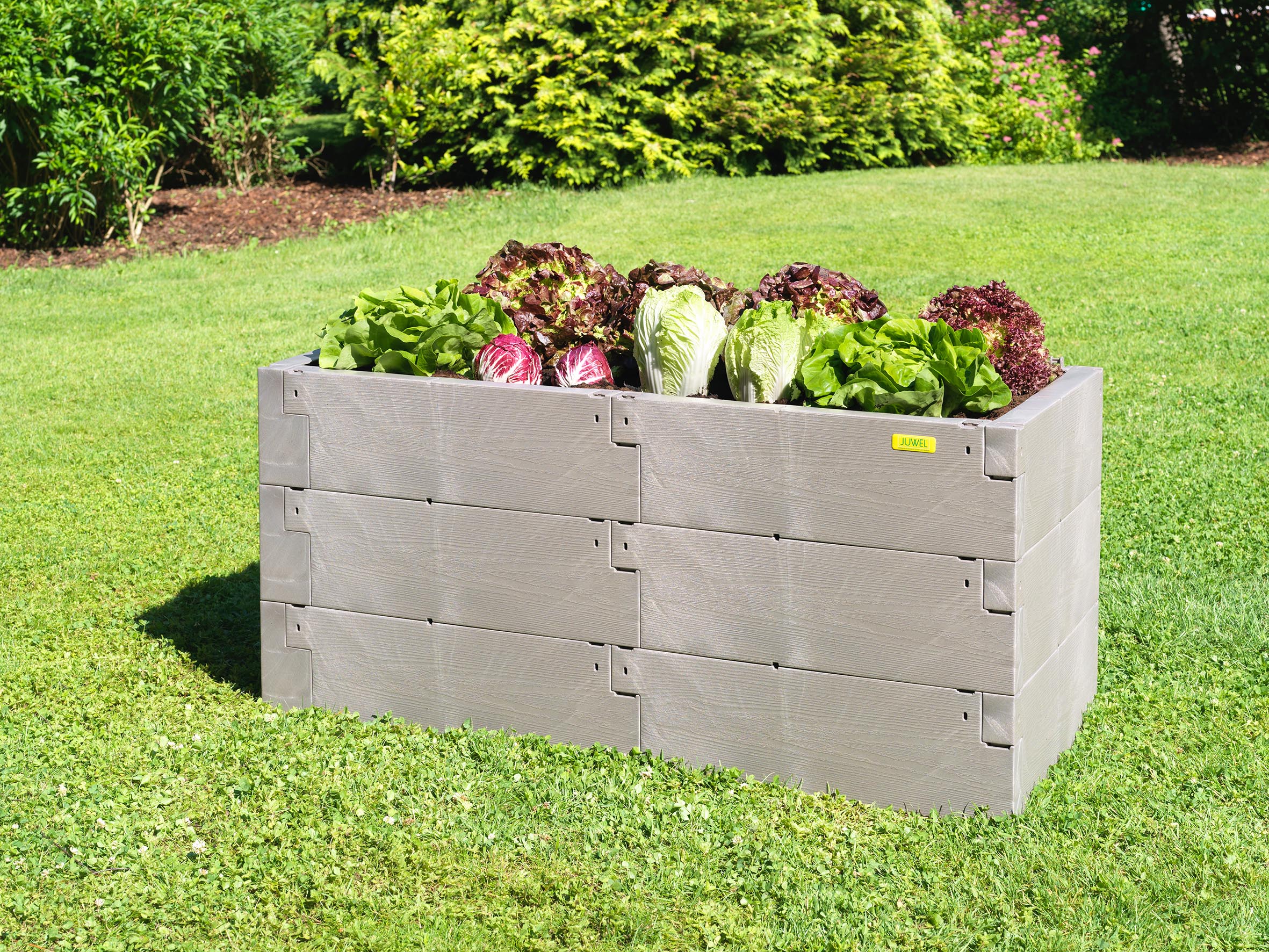 Juwel Hochbeet Timber Ergoline 3er-Set 100% recyclebar Gartenbeet aus Kunststoff