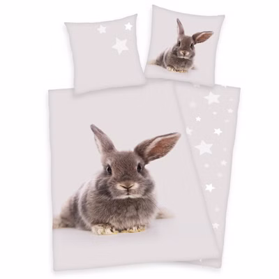 Herding bed linen bunny rabbit 135 x 200cm 100% cotton