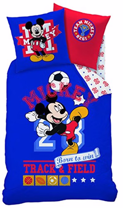 Bettwäsche Disney Mickey Sport 80 x 80 cm / 135 x 200 cm 100% Baumwolle