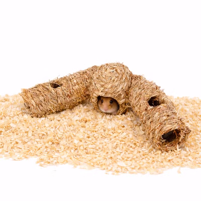 Nagertunnel aus Heu für Hamster und Mäuse