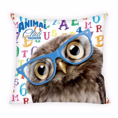 Cushion cuddly cushion decorative cushion owl 40 x 40 cm