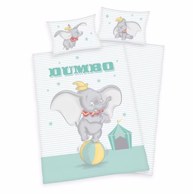 Parure de lit bébé Herding Disney Dumbo 100 x 135 cm 100 % coton