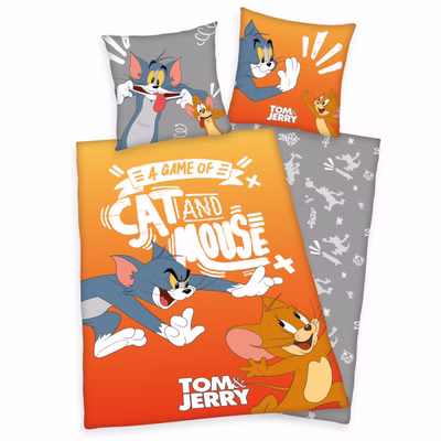 Parure de lit Herding Tom et Jerry 80 x 80 et 135 x 200 cm