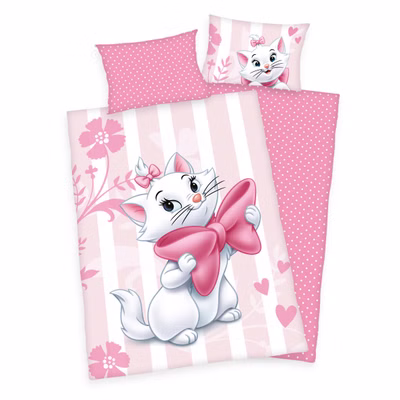 Disney Cat Marie Aristocats Baby Bettwäsche  40 x 60 cm + 100 x 135 cm