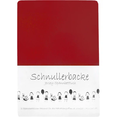 Baby Jersey Spannbetttuch Schnullerbacke  60/120 - 70/140 cm rot