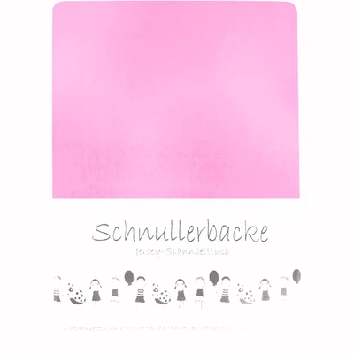 2er Set Baby Jersey Spannbetttuch Schnullerbacke  60/120 x 70/140 cm blütenrosa