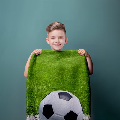 Football bath towel, hand towel, beach towel 70 x 140cm