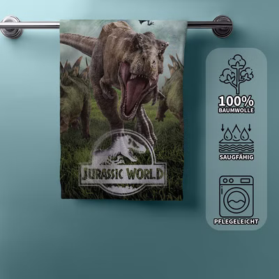 Jurassic World Duschtuch Badetuch Handtuch Strandtuch  70 x 140cm
